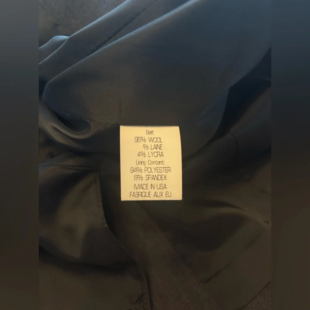 Theory Tailored Dark Grey Wool Blazer- size 12 - Picture 4 of 5
